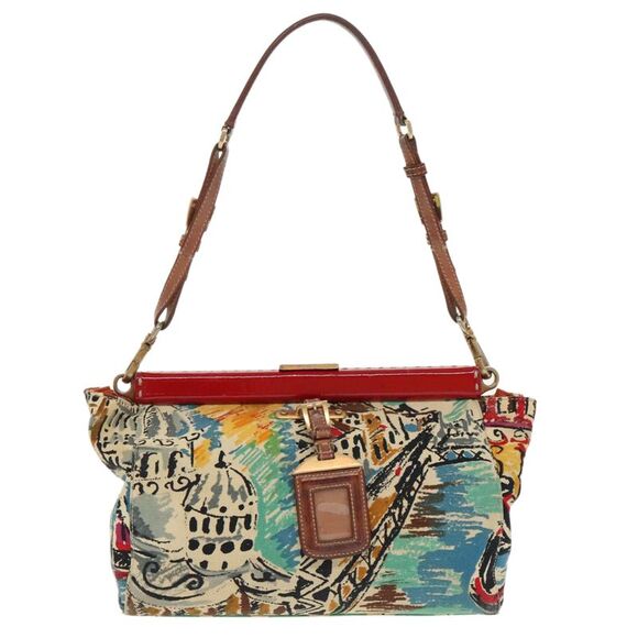 Prada Multicolour Canvas Shoulder Bag (Pre-Owned) - Picture 1 of 16